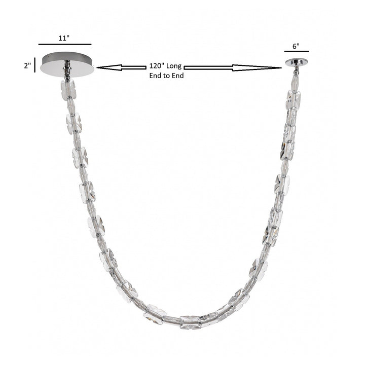 Monarch Clear Acrylic Strand LED Pendant by Avenue Lighting - view 2