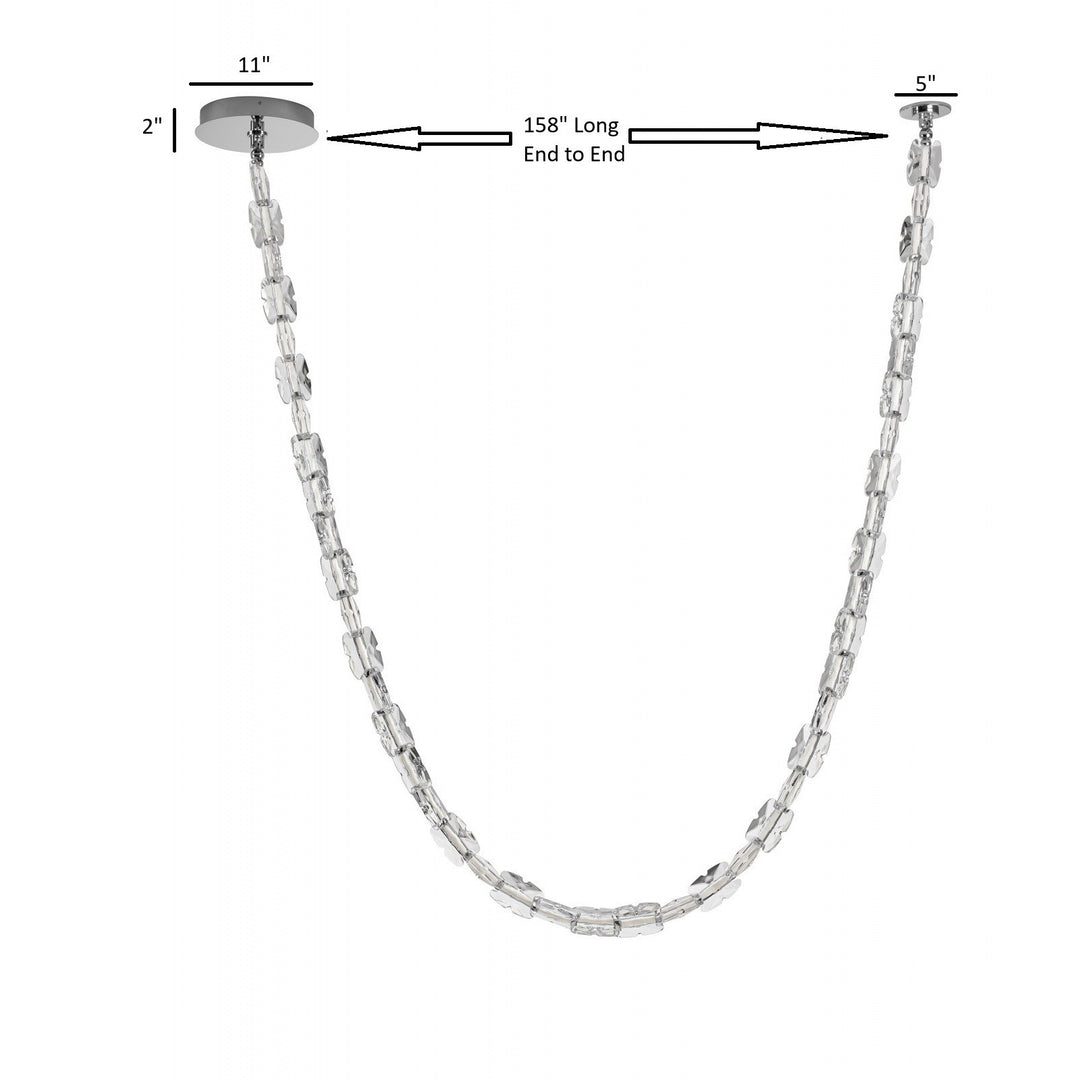 Monarch Clear Acrylic Strand LED Pendant by Avenue Lighting - view 4