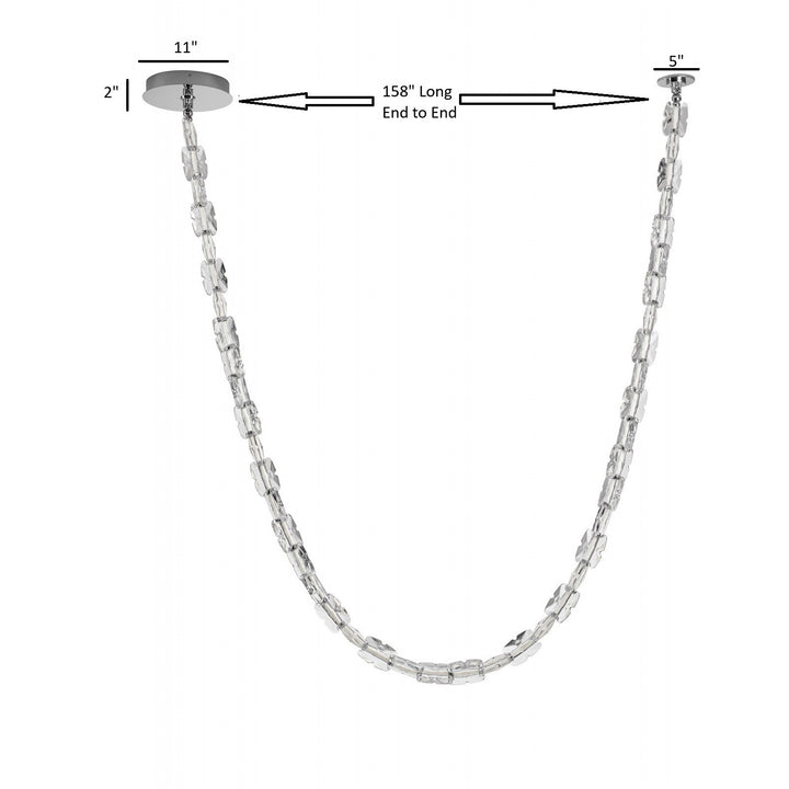 Monarch Clear Acrylic Strand LED Pendant by Avenue Lighting - view 4