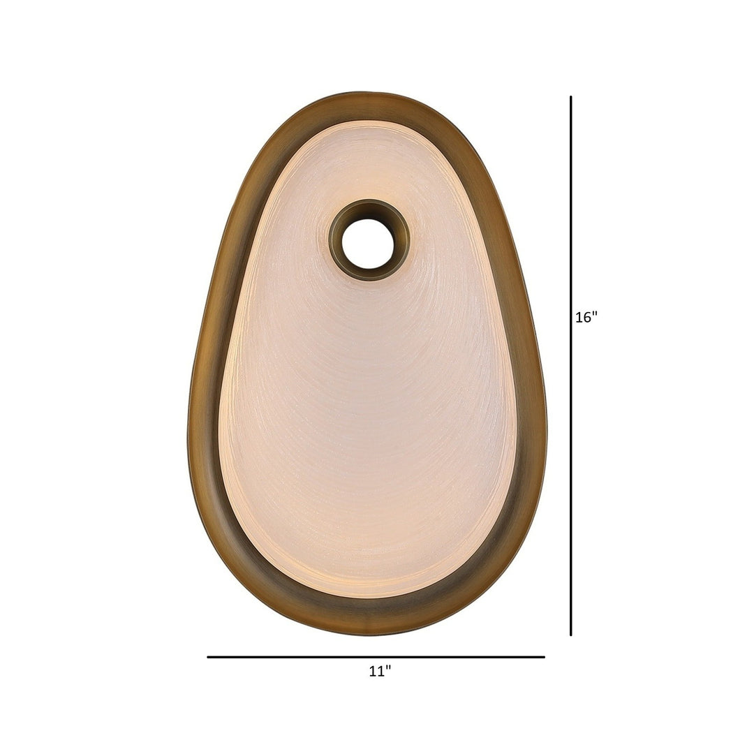 Palmea Oval White Glass LED Wall Sconce by Avenue Lighting - view 4