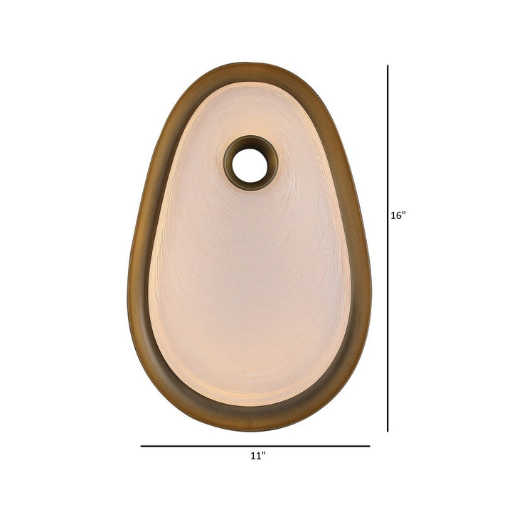 Palmea Oval White Glass LED Wall Sconce by Avenue Lighting - view 4