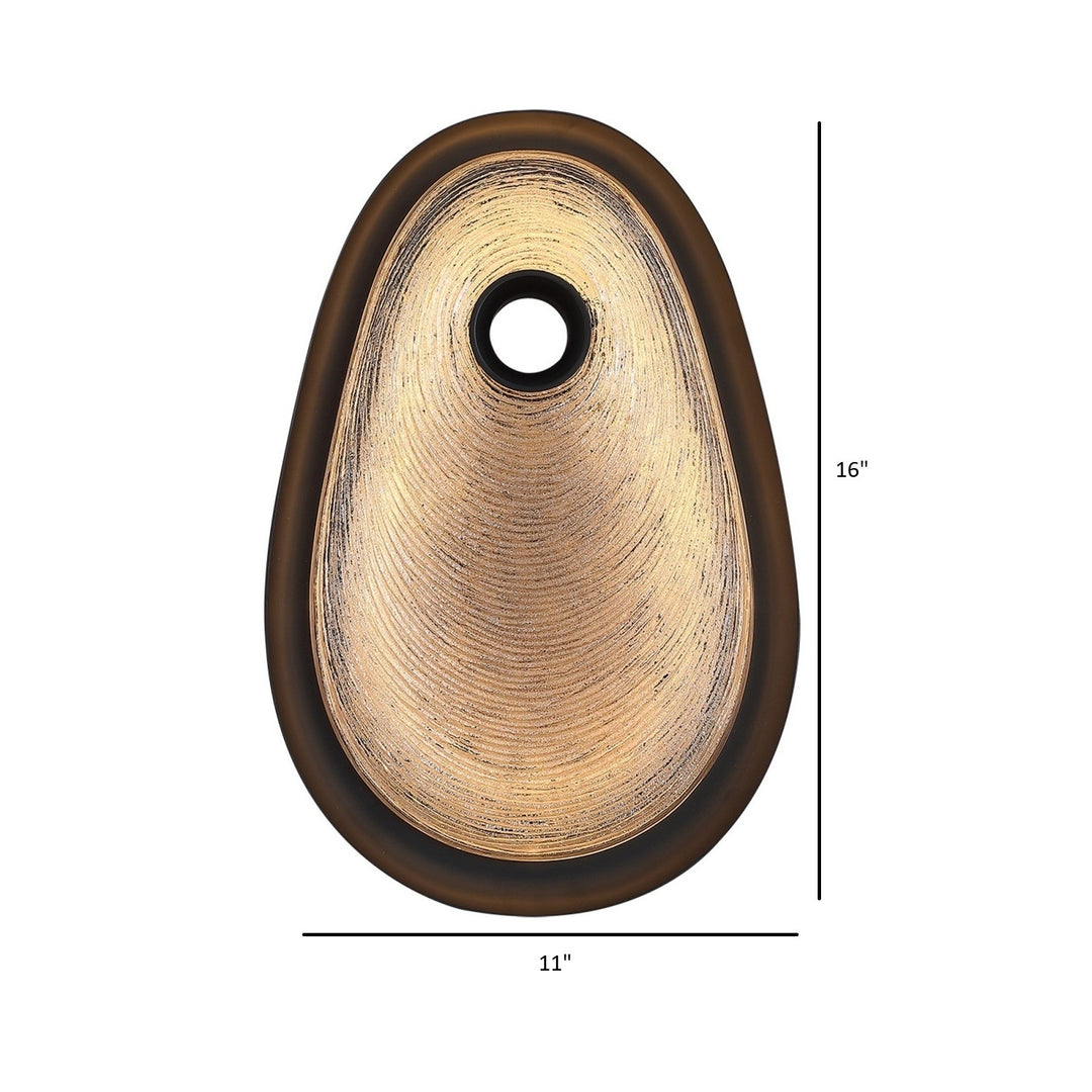 Palmea Oval Smoked Glass LED Wall Sconce by Avenue Lighting - view 5