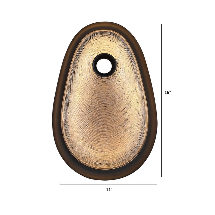 Palmea Oval Smoked Glass LED Wall Sconce by Avenue Lighting - view 5