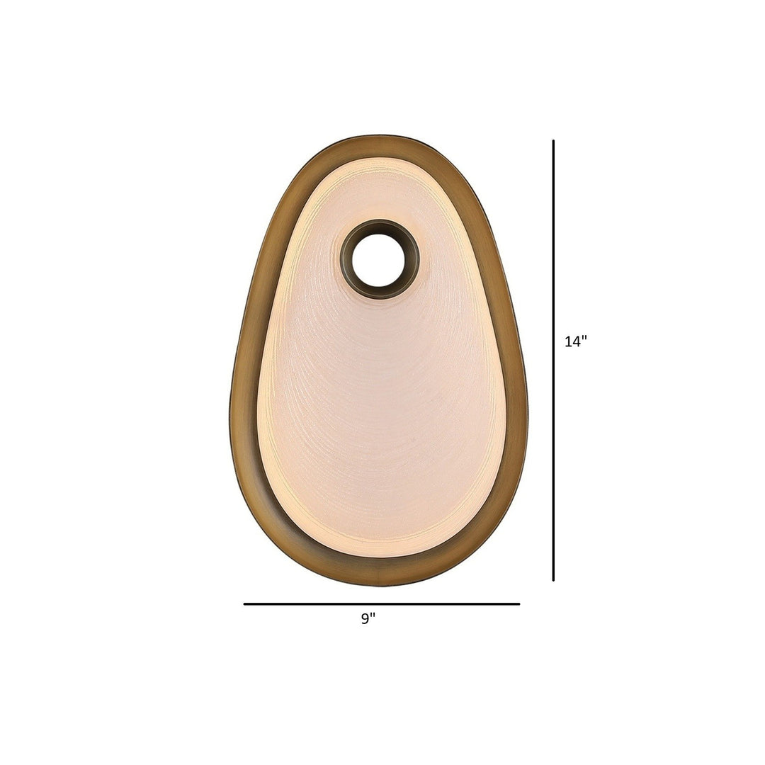 Palmea Oval White Glass LED Wall Sconce by Avenue Lighting - view 2