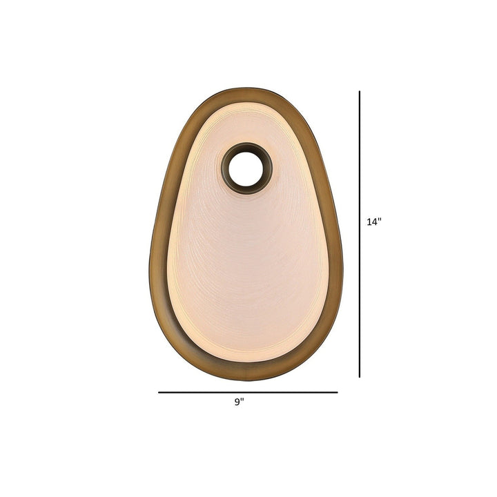 Palmea Oval White Glass LED Wall Sconce by Avenue Lighting - view 2