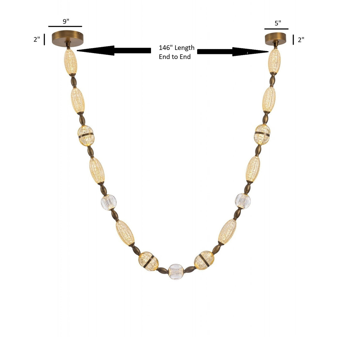 Dubai Glass Strand LED Pendant by Avenue Lighting - view 2
