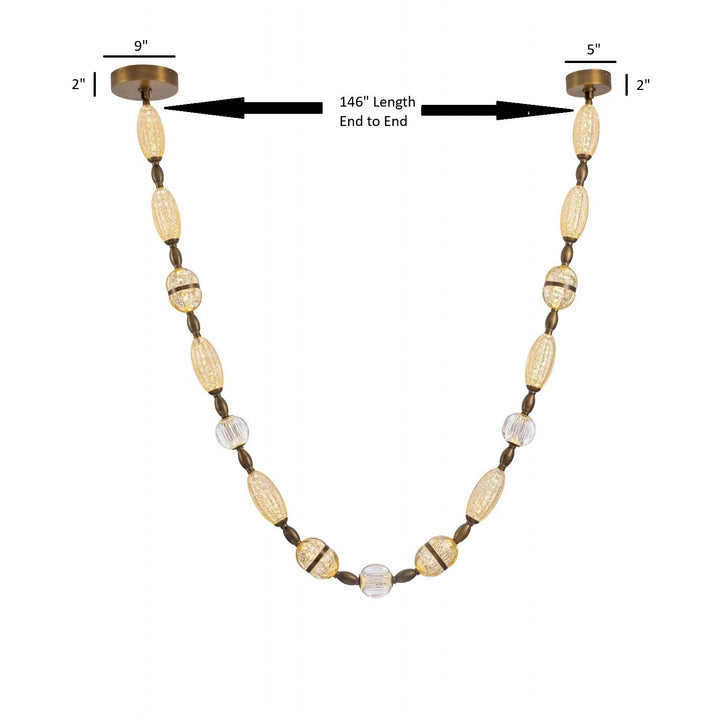 Dubai Glass Strand LED Pendant by Avenue Lighting - view 2