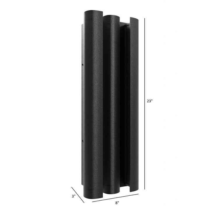 Avenue Outdoor Black Ripple Frame LED Wall Sconce by Avenue Lighting - view 4