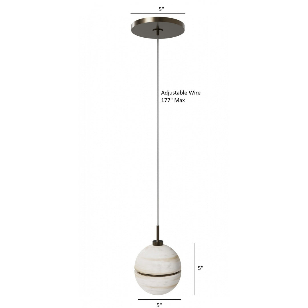 Sedona Round Alabaster Pendant by Avenue Lighting - view 3