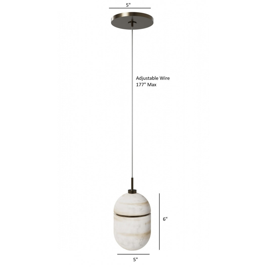 Sedona Oval Alabaster Pendant by Avenue Lighting - view 4