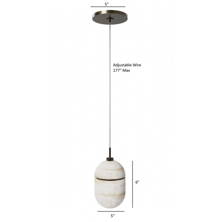 Sedona Oval Alabaster Pendant by Avenue Lighting - view 4