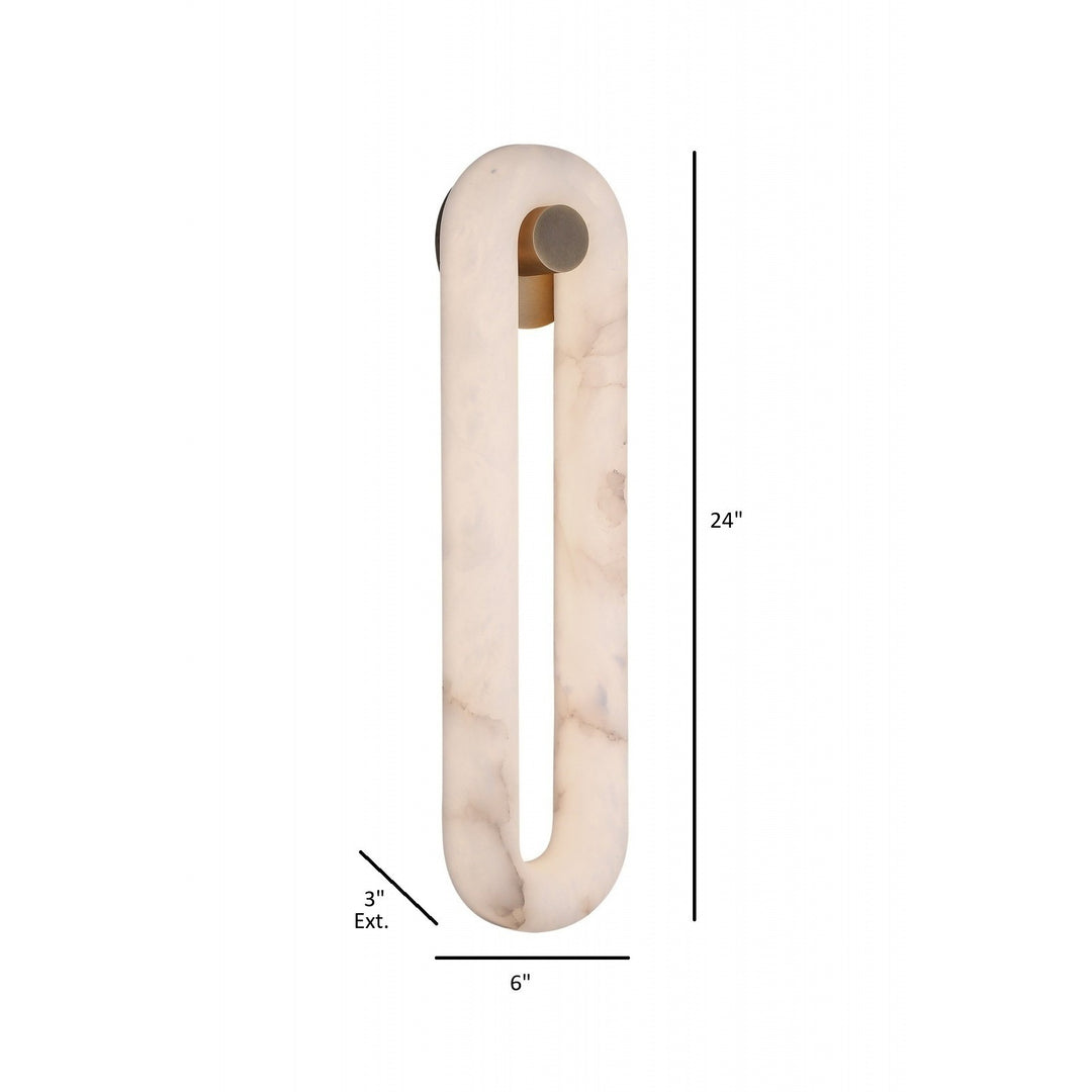 Sedona Soft Oval Loop Alabaster LED Wall Sconce by Avenue Lighting - view 4
