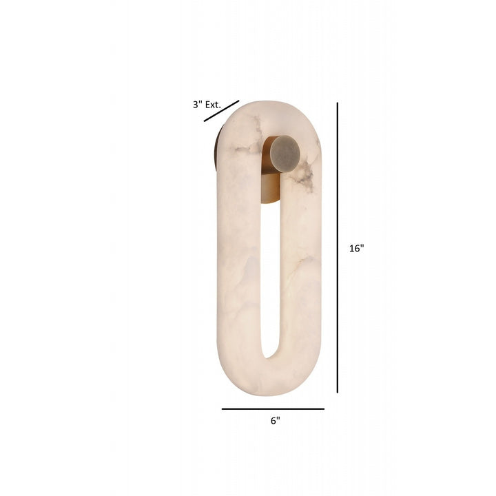 Sedona Soft Oval Loop Alabaster LED Wall Sconce by Avenue Lighting - view 2
