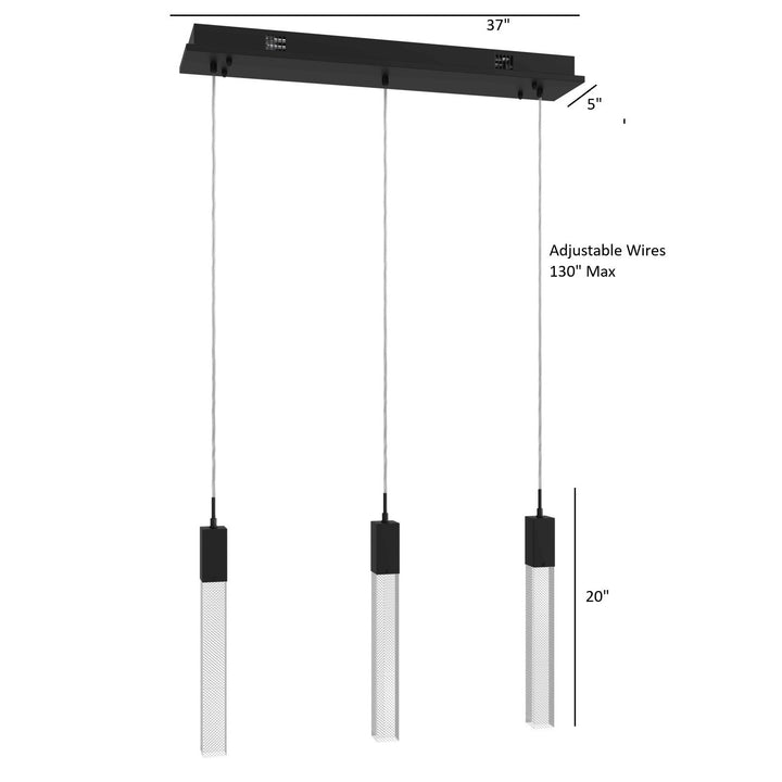 The Original Glacier Linear LED Chandelier by Avenue Lighting - view 13