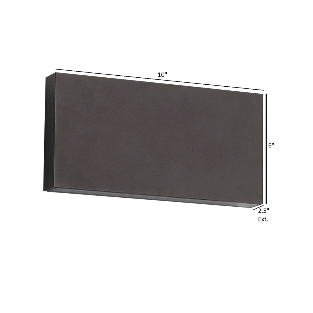 Avenue Outdoor Rectangular Up/Down 3-CCT LED Wall Sconce by Avenue Lighting - view 2