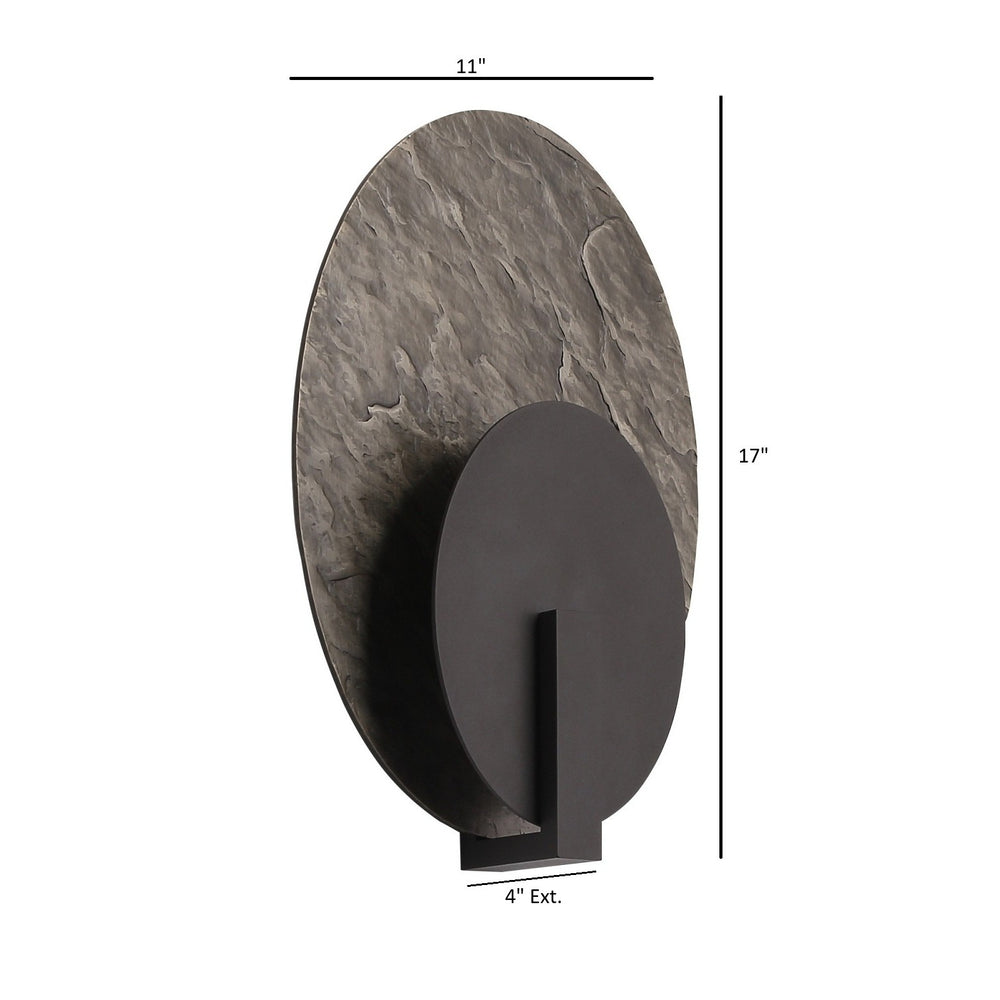 Avenue Outdoor Oval 3-CCT LED Wall Sconce with Brushed Bronze Textured by Avenue Lighting - view 2