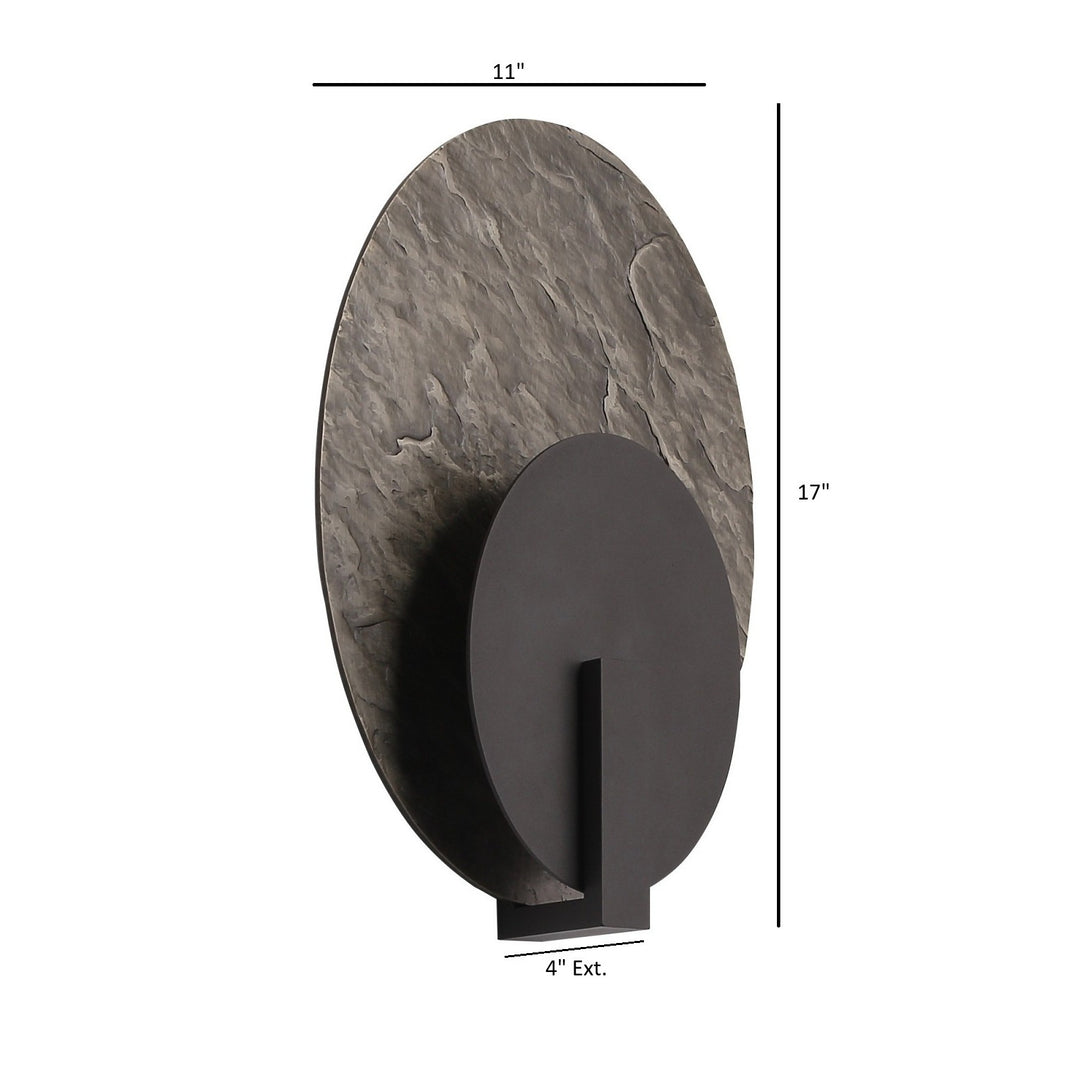 Avenue Outdoor Oval 3-CCT LED Wall Sconce with Brushed Bronze Textured by Avenue Lighting - view 2