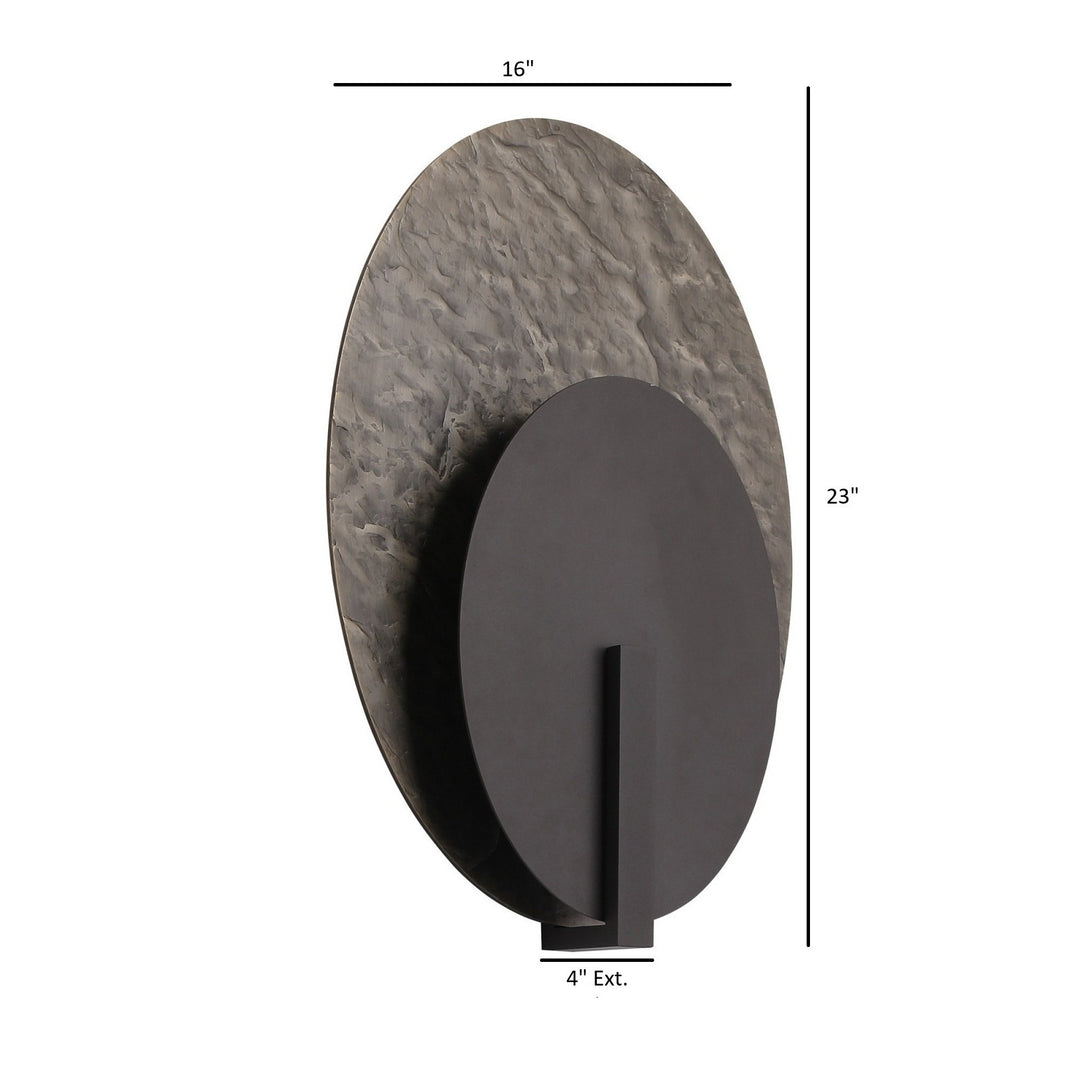 Avenue Outdoor Oval 3-CCT LED Wall Sconce with Brushed Bronze Textured by Avenue Lighting - view 5