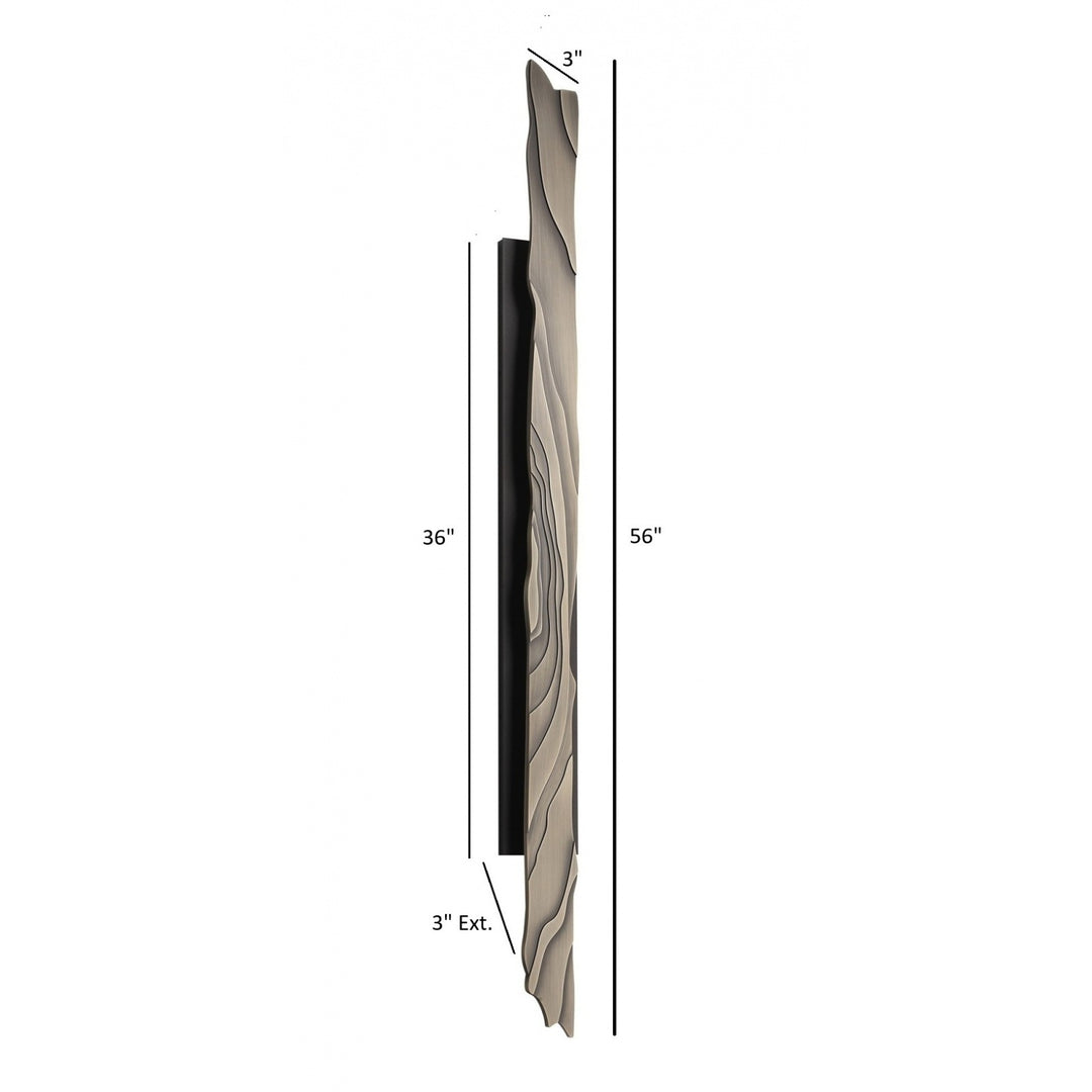 Avenue Outdoor Textured 3-CCT LED Wall Sconce with Faux Gold Woodgrain by Avenue Lighting - view 4