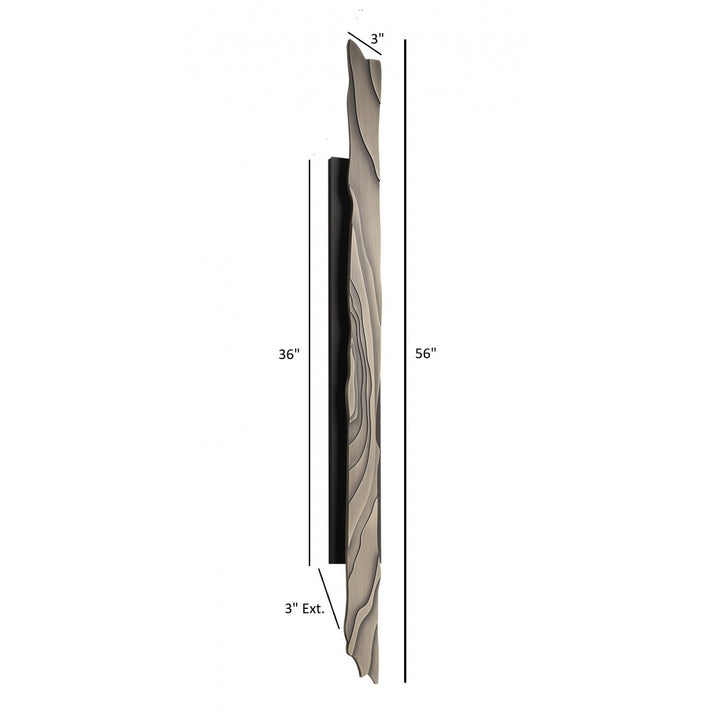 Avenue Outdoor Textured 3-CCT LED Wall Sconce with Faux Gold Woodgrain by Avenue Lighting - view 4