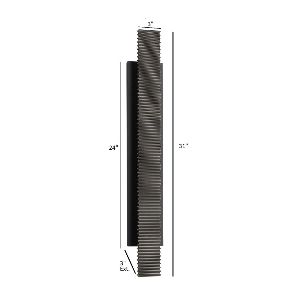 Avenue Outdoor Ridges 3-CCT LED Wall Sconce by Avenue Lighting - view 2