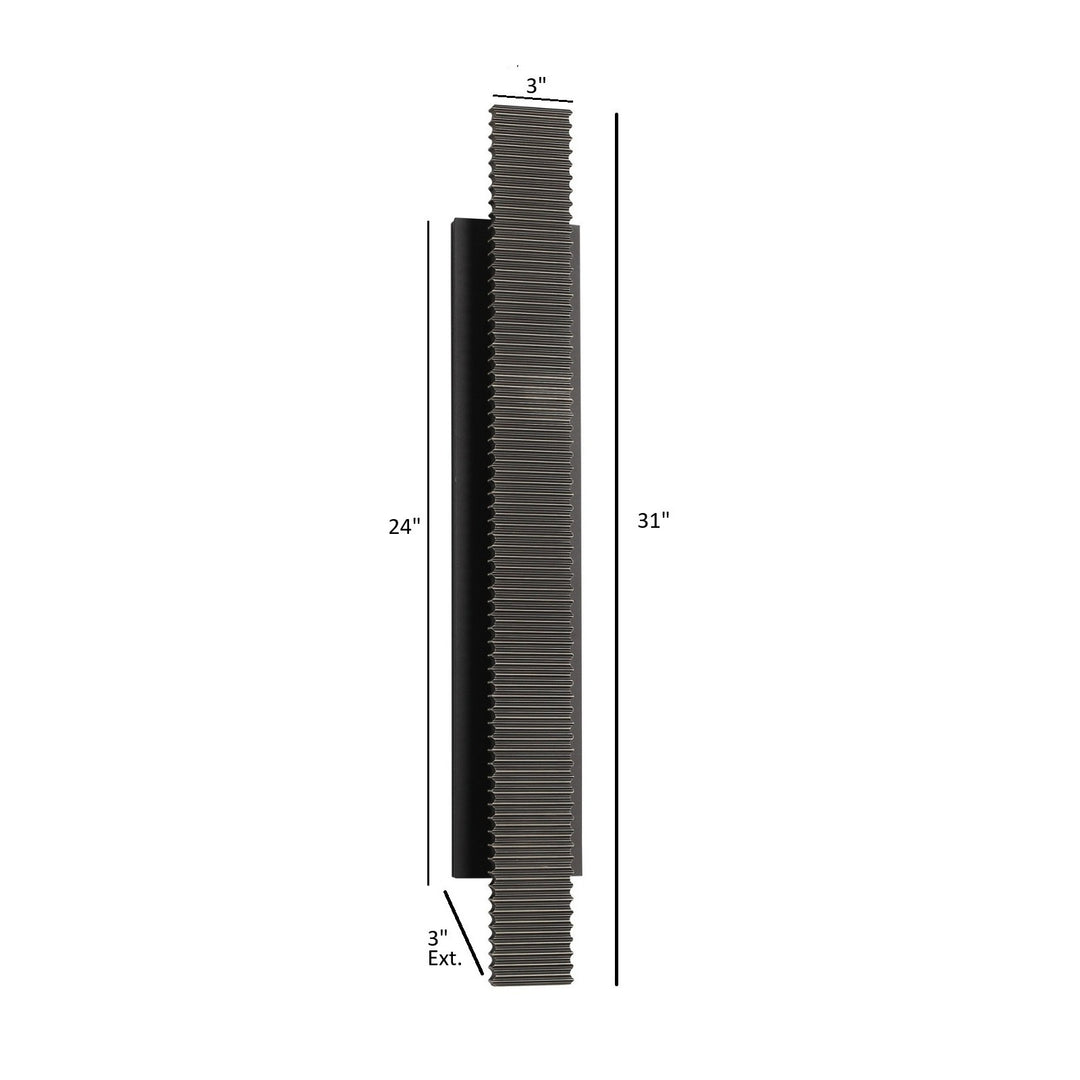 Avenue Outdoor Ridges 3-CCT LED Wall Sconce by Avenue Lighting - view 2
