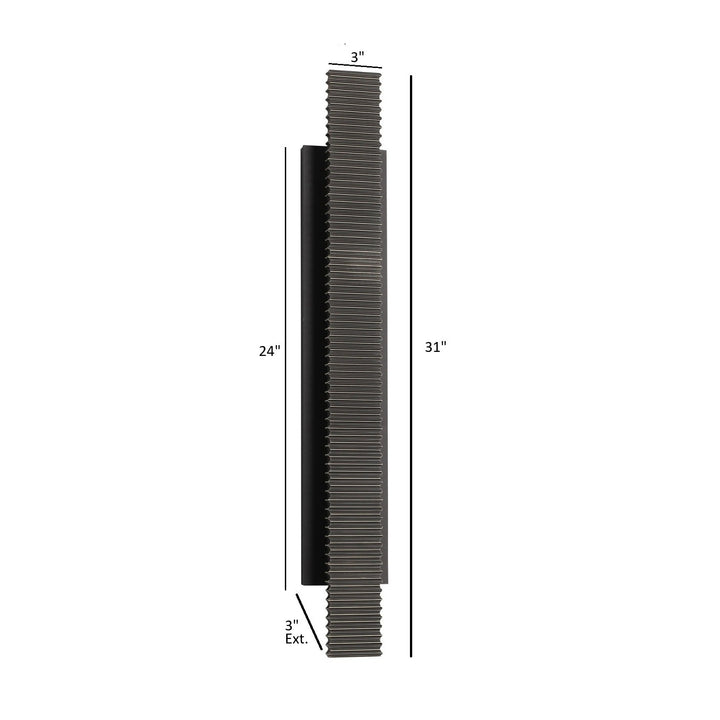 Avenue Outdoor Ridges 3-CCT LED Wall Sconce by Avenue Lighting - view 2