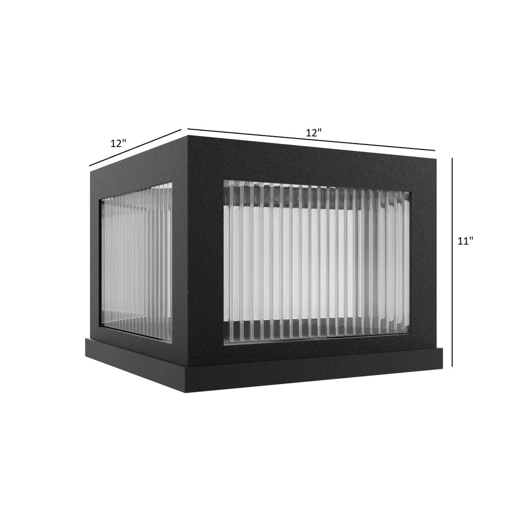 Avenue Outdoor 3000K LED Pillar Mount with Ribbed Glass by Avenue Lighting - view 8
