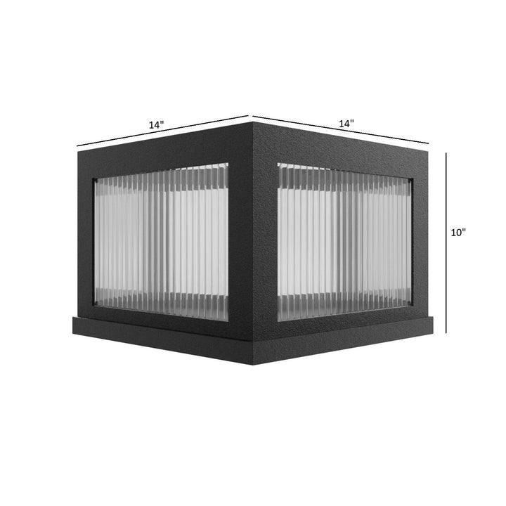 Avenue Outdoor 3000K LED Pillar Mount with Ribbed Glass by Avenue Lighting - view 23