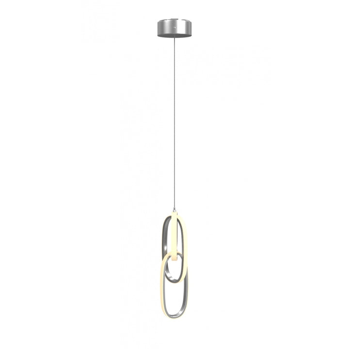 Circa 3-Ring LED Pendant in Chrome by Avenue Lighting