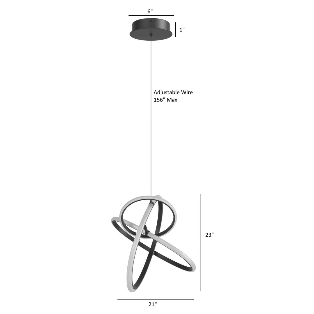 Circa 3-Ring LED Pendant by Avenue Lighting - view 23