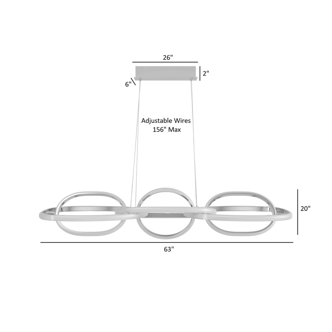 Circa 6-Ring LED Pendant by Avenue Lighting - view 17