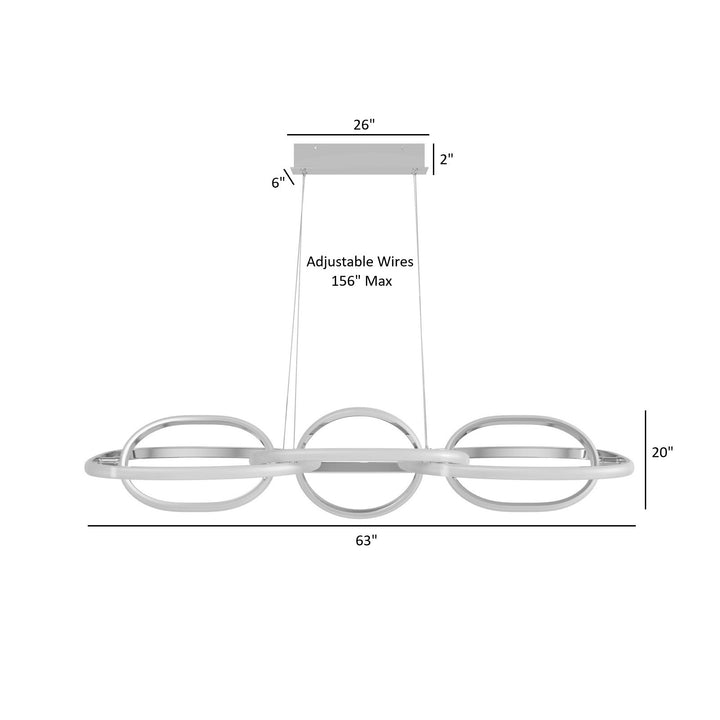 Circa 6-Ring LED Pendant by Avenue Lighting - view 17