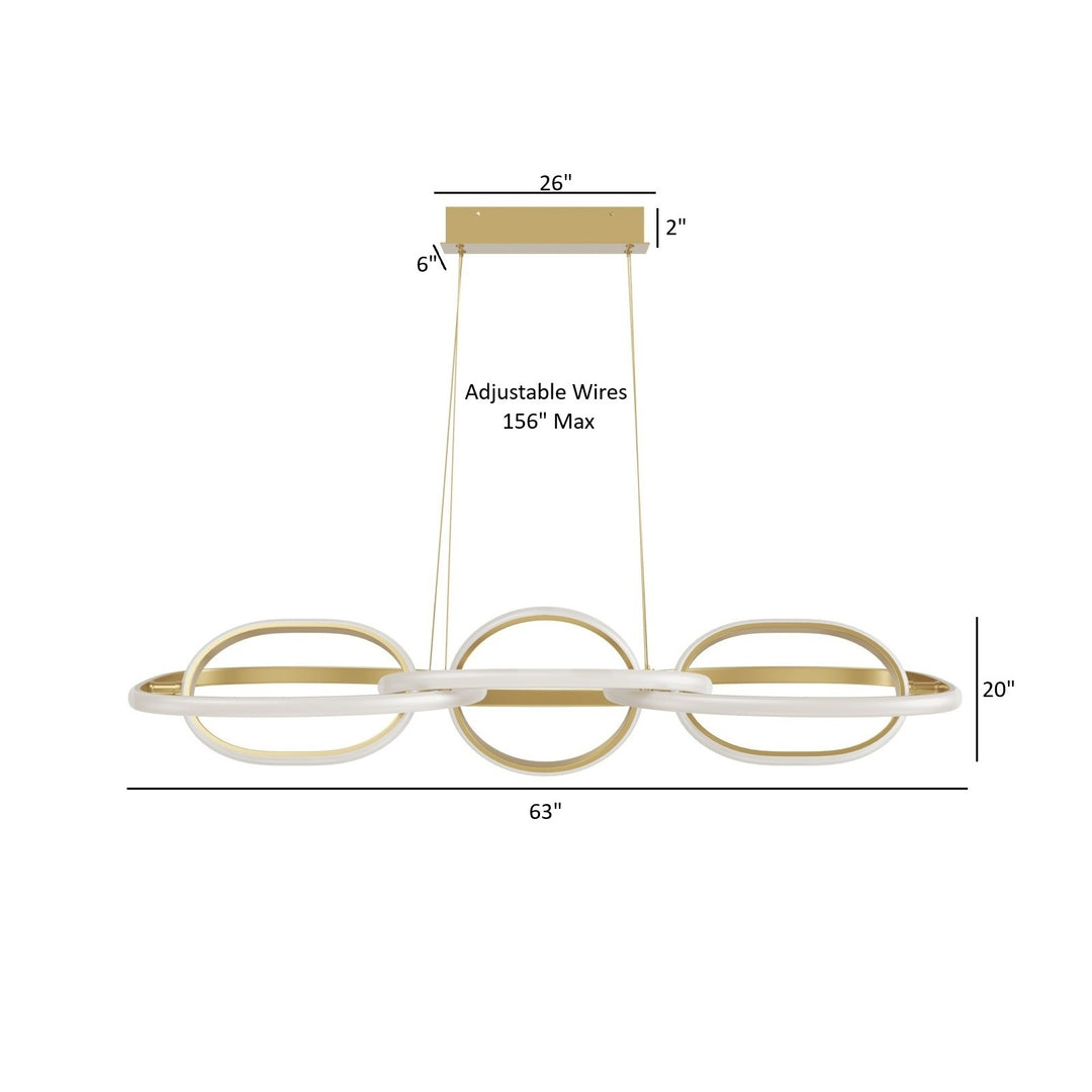 Circa 6-Ring LED Pendant by Avenue Lighting - view 25