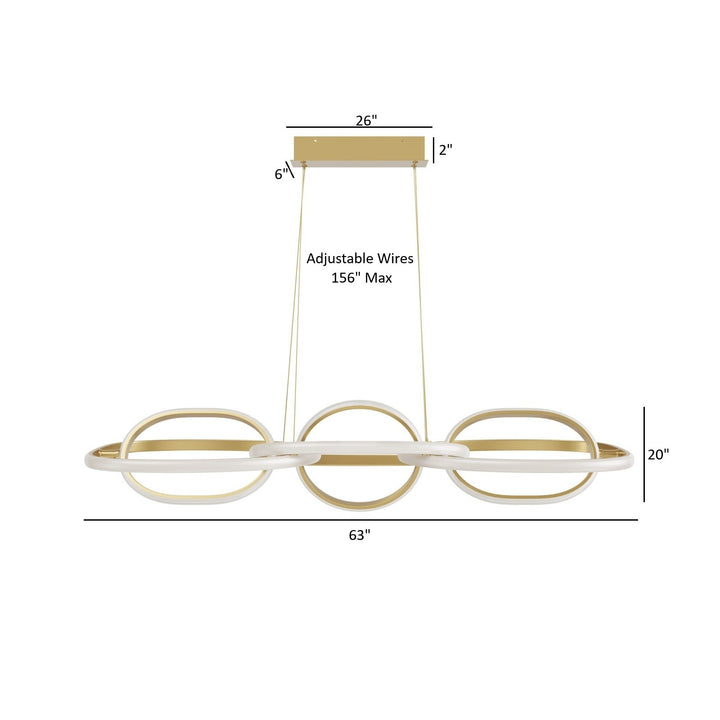 Circa 6-Ring LED Pendant by Avenue Lighting - view 25