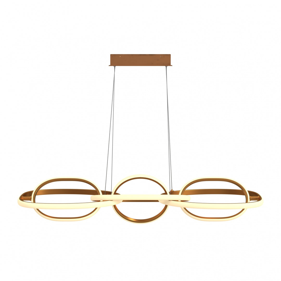 Circa 6-Ring LED Pendant in Gold by Avenue Lighting