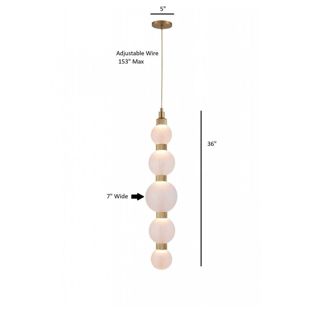 Zayna 5-Light 36"H LED Pendant