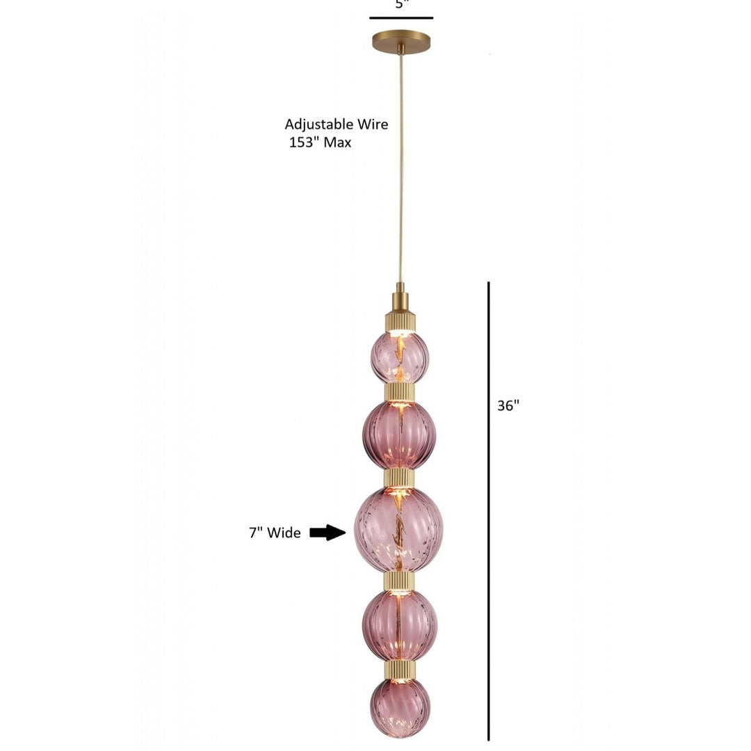 Zayna 5-Light 36"H LED Pendant