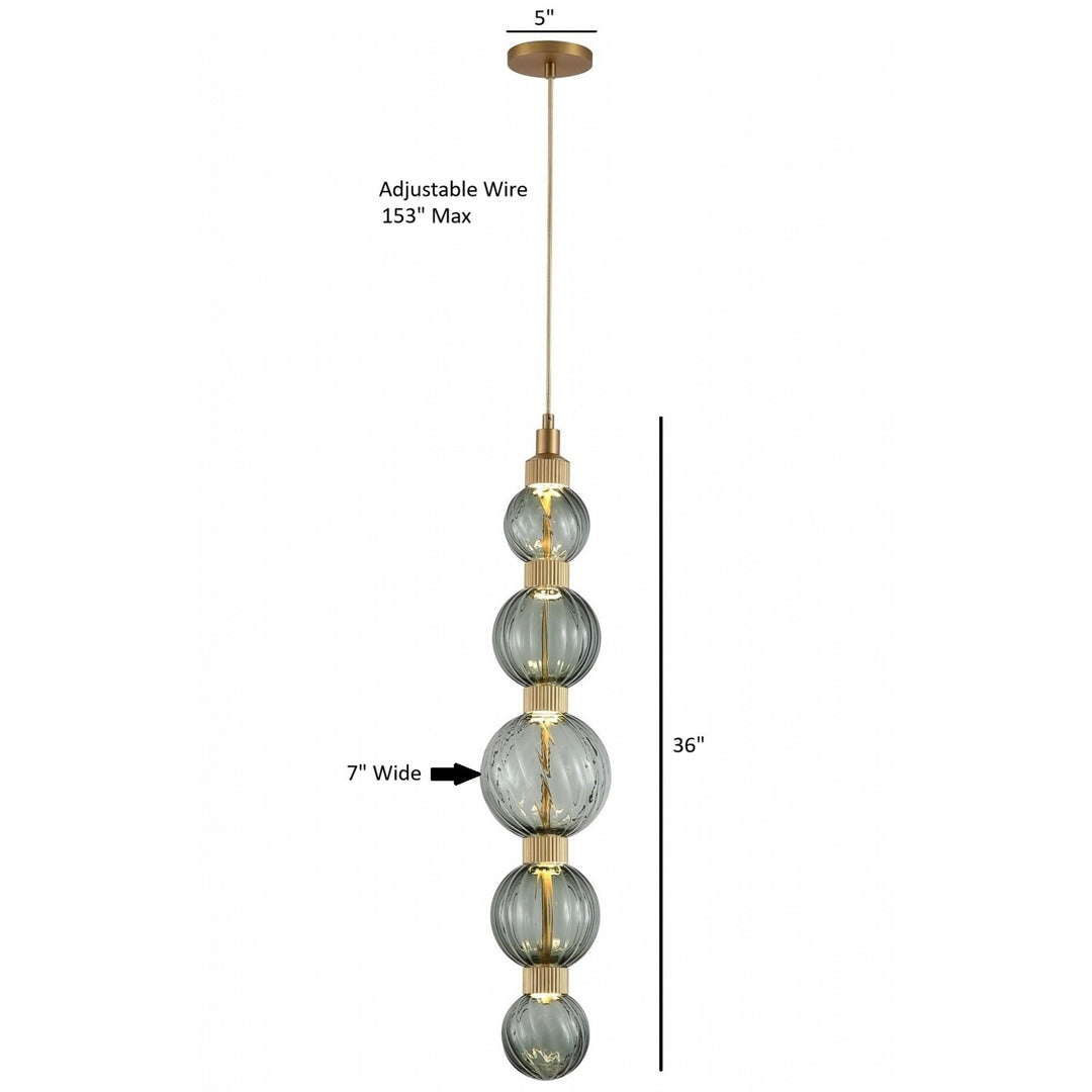 Zayna 5-Light 36"H LED Pendant