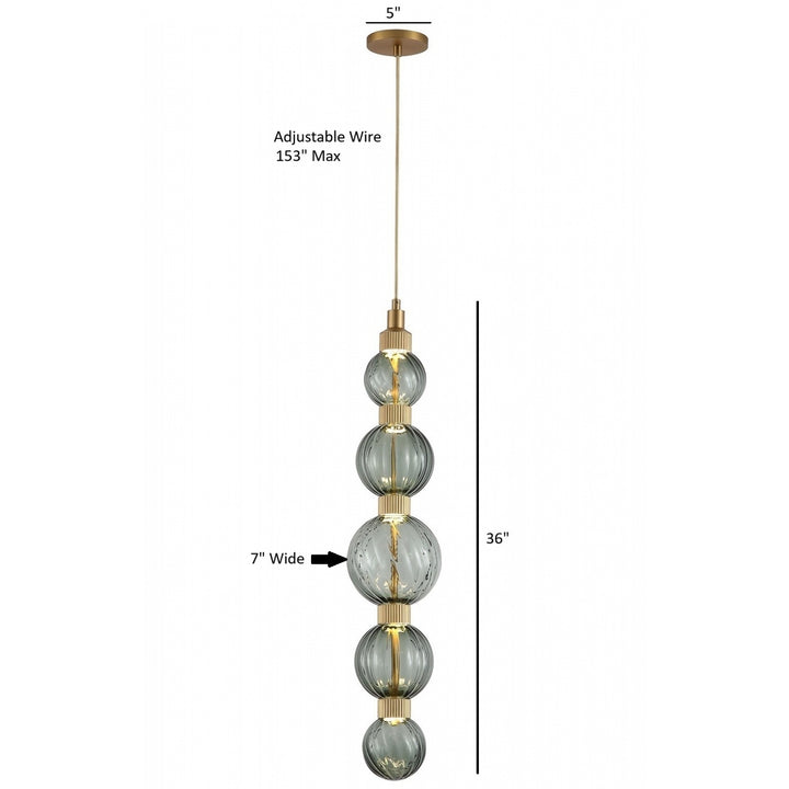 Zayna 5-Light 36"H LED Pendant