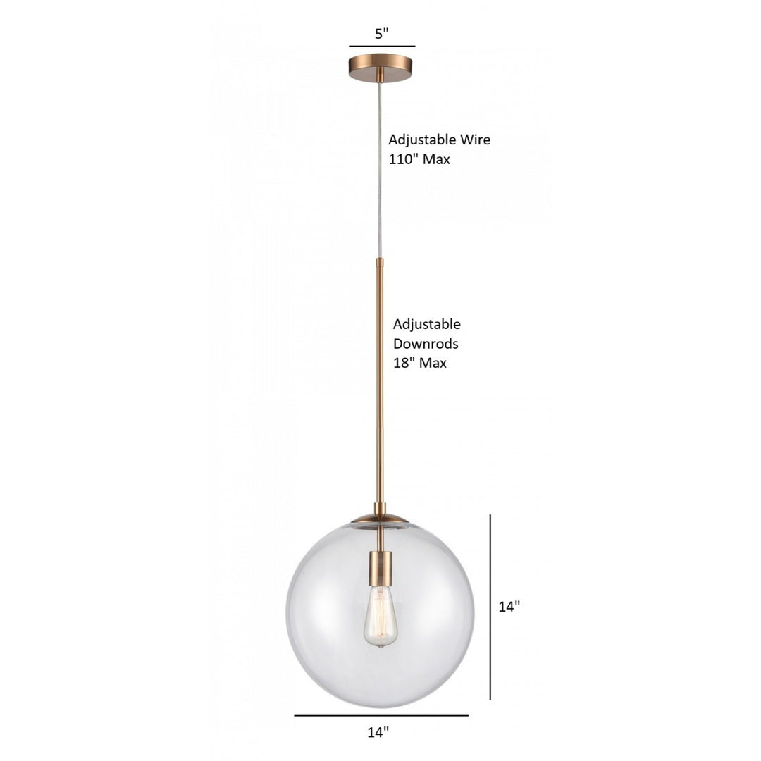 Delilah Glass Globe Pendant by Avenue Lighting - view 2