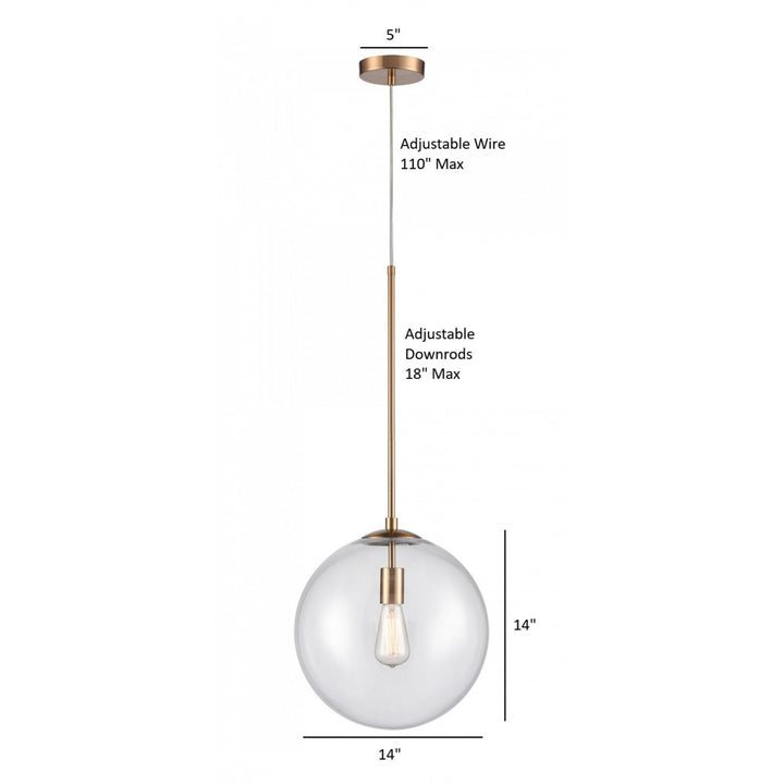 Delilah Glass Globe Pendant by Avenue Lighting - view 2