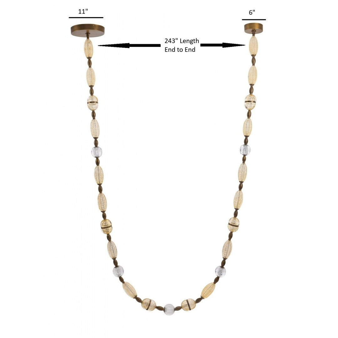 Dubai Glass Strand LED Pendant by Avenue Lighting - view 4