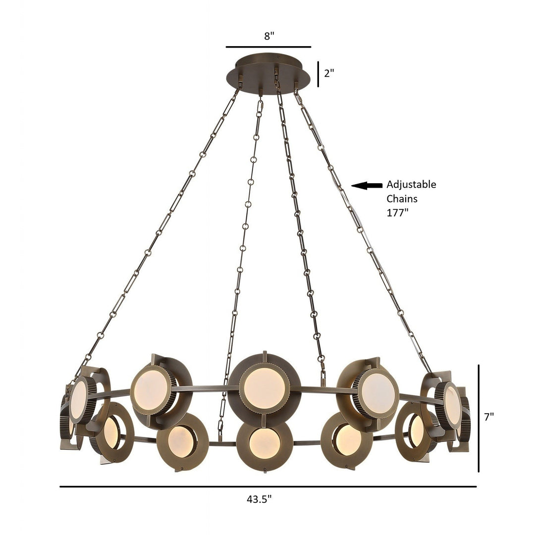Mayfair Round Alabaster Chandelier by Avenue Lighting - view 4