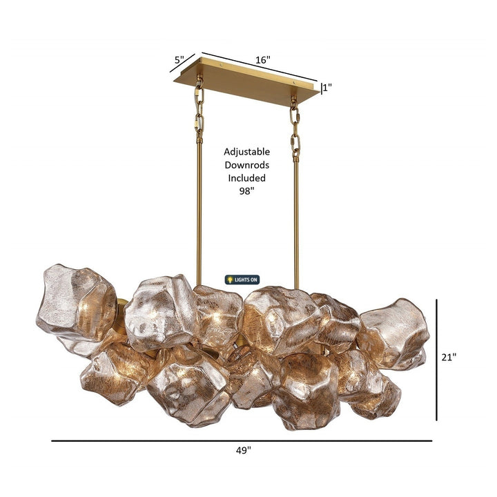 Rockefeller Sputnik Rock Shape Chandelier by Avenue Lighting - view 2