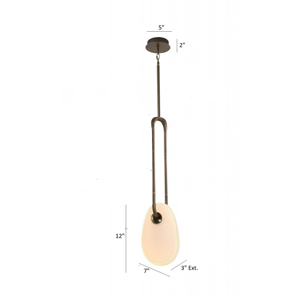 Palmea Oval White Glass LED Pendant by Avenue Lighting - view 2