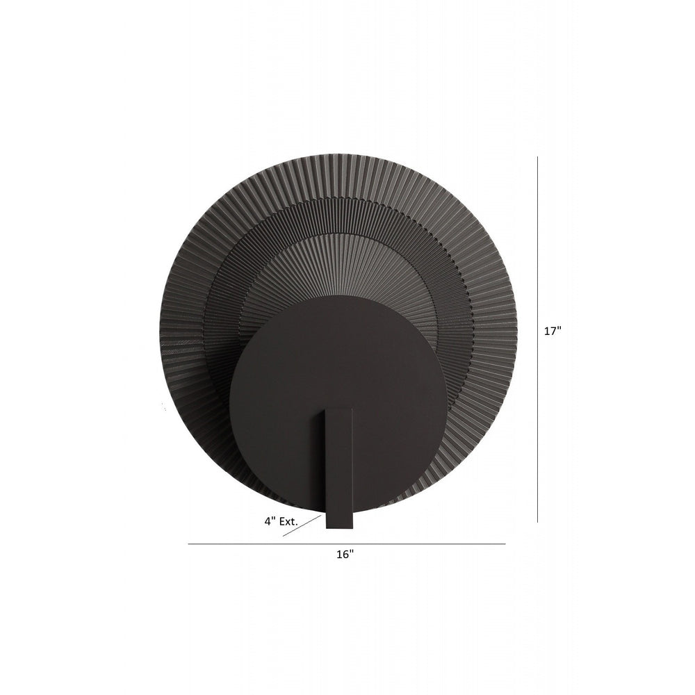 Avenue Outdoor Round 3-CCT LED Wall Sconce/Ribbed Textured Back by Avenue Lighting - view 2