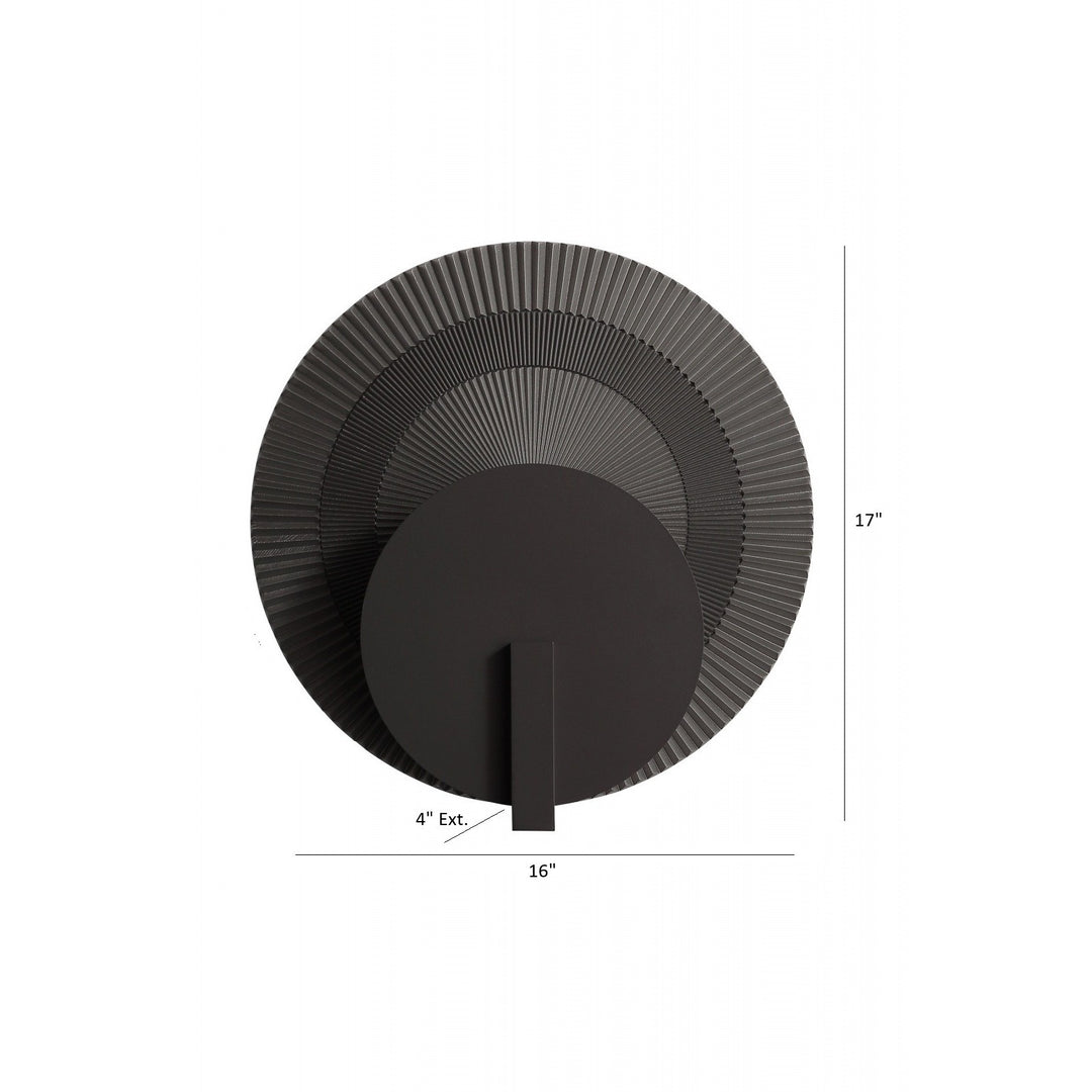 Avenue Outdoor Round 3-CCT LED Wall Sconce/Ribbed Textured Back by Avenue Lighting - view 2