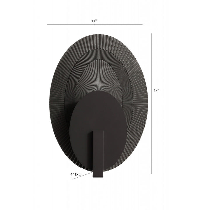 Avenue Outdoor Oval 3-CCT LED Wall Sconce/Ribbed Textured Back by Avenue Lighting - view 2