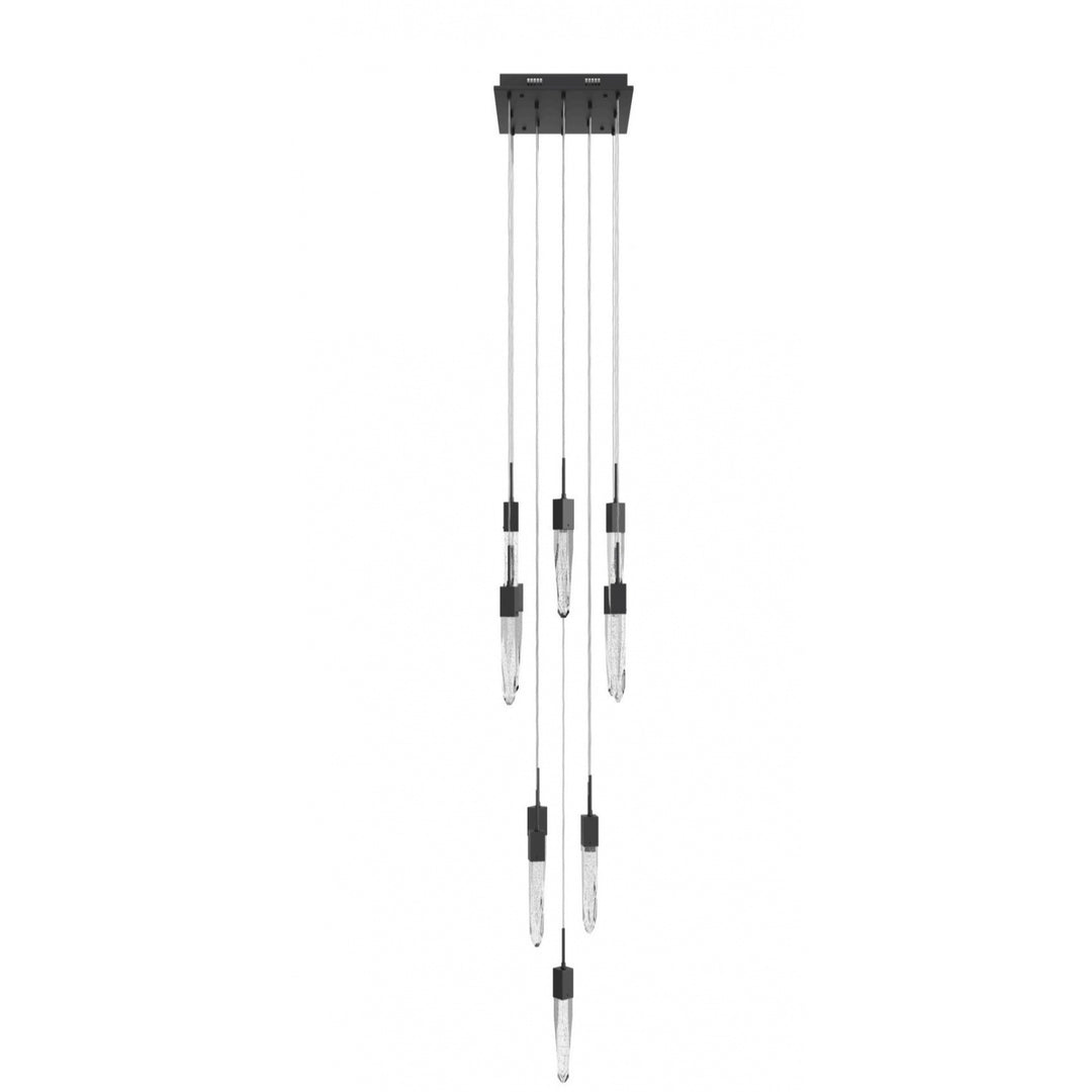 The Original Aspen Sputnik Chandelier in Dark Bronze/Bubbled Crystals by Avenue Lighting
